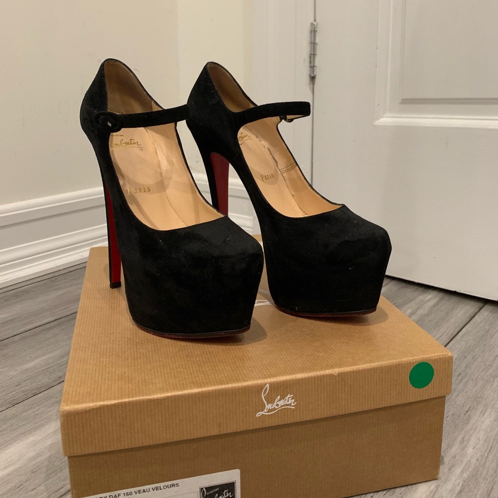BLACK SUEDE CHRISTIAN LOUBOUTINS